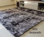 Alfombra Peludas Livianas 200x240 cm Gris Jaspeado - Imagen 2