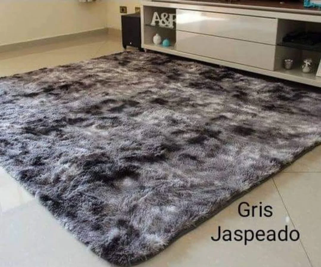adbf7c14-7bef-4402-ae29-0d880ec84509-1.webp Alfombra Peludas Livianas 200x240 cm Gris Jaspeado - Imagen 1