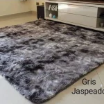 Alfombra tipo Shaggy Peludas Livianas 150x200 cm Gris jaspeado