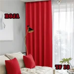 Cortinas blackout pack 2 Panos 140x230 Color Roja