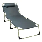 Cama Silla Plegable De Playa Gris