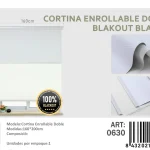 Cortinas Roller Blackout Doble 160cm x 200cm Blanco 0630