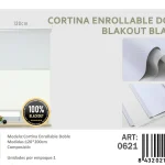 Cortinas Roller Blackout Doble 120cm x 200cm Blanco 0621