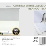 Cortinas Roller Blackout Doble Jaspeada 200cm x 200cm Blanco 0657