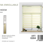 Cortina Roller Duo Lisa 120cm x 240cm Color Beige 0304