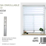 Cortina Roller Duo Lisa 80cm x 240cm Color Blanco 0295