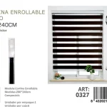 Cortina Roller Duo Lisa 200cm x 240cm Color Negro 0327