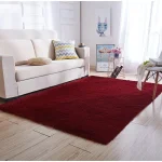 Alfombra Peludas Livianas 200x240 cm Burdeo