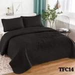 Cobertor Quilt de verano Plaza y media Negro