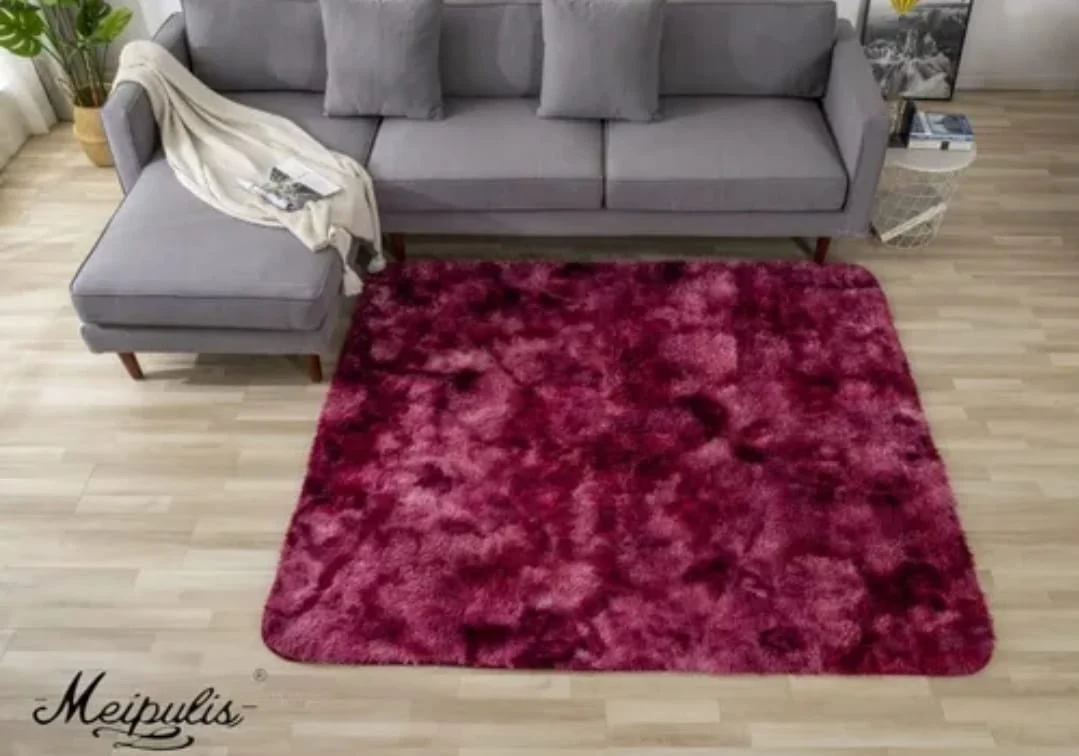 dbf47f14-7187-433c-a287-be0bba357f88-2.webp Alfombra Peludas Livianas 180x200 cm Burdeo Jaspeado - Imagen 1