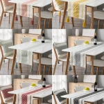 Caminos de mesa Con Borlas. Bordado en Croche Diseno a eleccion