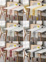 Caminos de mesa Con Borlas. Bordado en Croche Diseno a eleccion