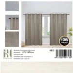 Pack De 2 Panos De Cortinas Terciopelo Medidas 140x240 Cm Color Cafe