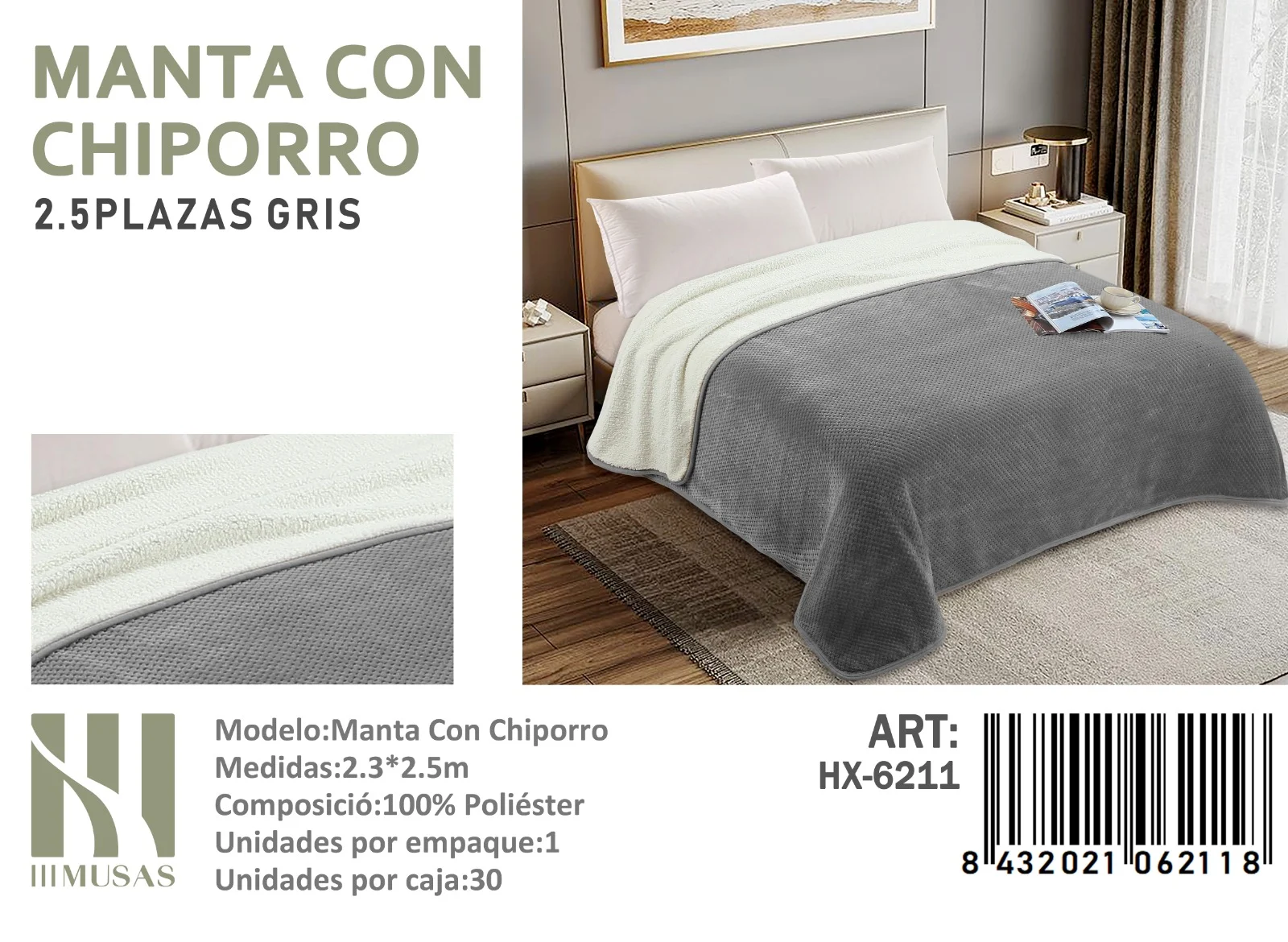 full_image-1-2025-03-26T171423.747.webp Mantas Frazadas Con Chiporro King Color Gris - Imagen 1