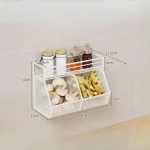 ORGANIZADOR PRACTICO DE COCINA 2 REJILLAS COLOR BLANCO - Imagen 2