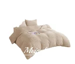 COBERTOR CON CHIPORRO DE CONEJO MEIPULIS 2 PLAZAS COLOR BEIGE