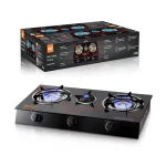Cocinilla Encimera A Gas Vidrio Templado RAF 3 Platos R8052