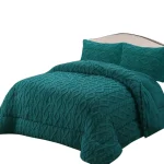 Plumon de invierno Trenzado con chiporro Plaza y Media Color Calipso