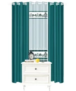 Pack De 3 paños de Cortinas con Diseño medidas 97X220CM