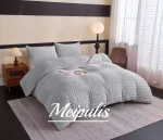 COBERTOR CON CHIPORRO DE CONEJO MEIPULIS 2 PLAZAS COLOR GRIS - Imagen 2