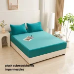 CUBRECOCLCHON PLUSH IMPERMEABLE 1.5 COLOR CALIPSO - Imagen 2