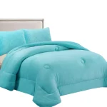 COBERTOR DE INVIERNO PLUSH LISO KING COLOR CELESTE