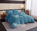 COBERTOR CON CHIPORRO DE CONEJO MEIPULIS 2 PLAZAS COLOR AZUL - Imagen 2