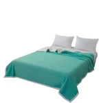FRAZADA MANTA LISA PREMIUM 2 PLAZAS COLOR VERDE AGUA