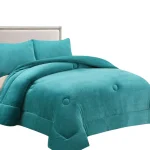 COBERTOR DE INVIERNO PLUSH LISO PLAZA Y MEDIA COLOR CALIPSO