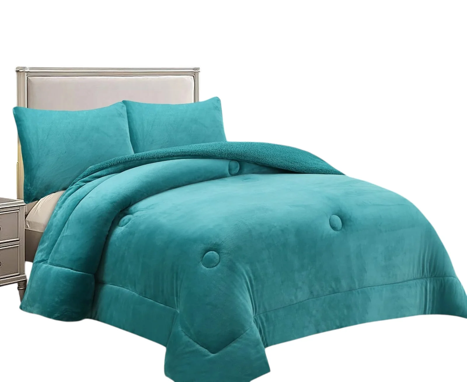 full_image-3-2-Photoroom.webp COBERTOR DE INVIERNO PLUSH LISO PLAZA Y MEDIA COLOR CALIPSO - Imagen 1