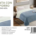 Mantas Frazadas Con Chiporro King Color Azul