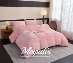 COBERTOR CON CHIPORRO DE CONEJO MEIPULIS 2 PLAZAS COLOR ROSA - Imagen 2