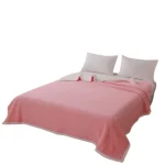 FRAZADA MANTA LISA PREMIUM 2 PLAZAS COLOR ROSA