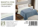 Mantas Frazadas Con Chiporro Plaza y media Color Azul