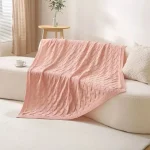 MANTA SOFÁ O PIECERA 130X170CM COLOR ROSA - Imagen 2