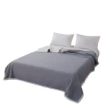 FRAZADA MANTA LISA PREMIUM 2 PLAZAS COLOR GRIS
