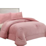 COBERTOR DE INVIERNO PLUSH LISO KING COLOR ROSADO