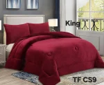 COBERTOR DE INVIERNO PLUSH LISO KING COLOR BURDEO - Imagen 2