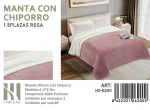 Mantas Frazadas Con Chiporro Plaza y media Color Rosa