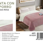 Mantas Frazadas Con Chiporro Plaza y media Color Rosa