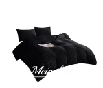 COBERTOR CON CHIPORRO DE CONEJO MEIPULIS 2 PLAZAS COLOR NEGRO