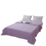 FRAZADA MANTA LISA PREMIUM 2 PLAZAS COLOR LILA