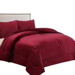 COBERTOR DE INVIERNO PLUSH LISO 2 PLAZAS COLOR BURDEO
