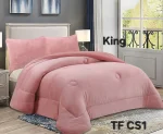 COBERTOR DE INVIERNO PLUSH LISO KING COLOR ROSADO - Imagen 2