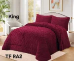 Plumon de invierno Trenzado con chiporro King Color Burdeo - Imagen 2