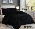 COBERTOR DE INVIERNO PLUSH LISO KING COLOR NEGRO - Imagen 2