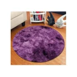 Alfombras Shaggy Peludas Redonda Liviana 150 Morado jaspeado