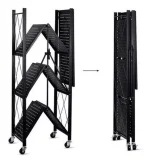 ESTANTE ORGANIZADOR PLEGABLE METALICO MULTIUSO 4 NIVELES - Imagen 2