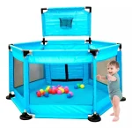 Corral Pelotero Gimnasio Desarmable Con Aro Basket Y Pelotas - Imagen 2