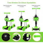 SCOOTER MONOPATIN 3 EN 1 AJUSTABLE VERDE - Imagen 3